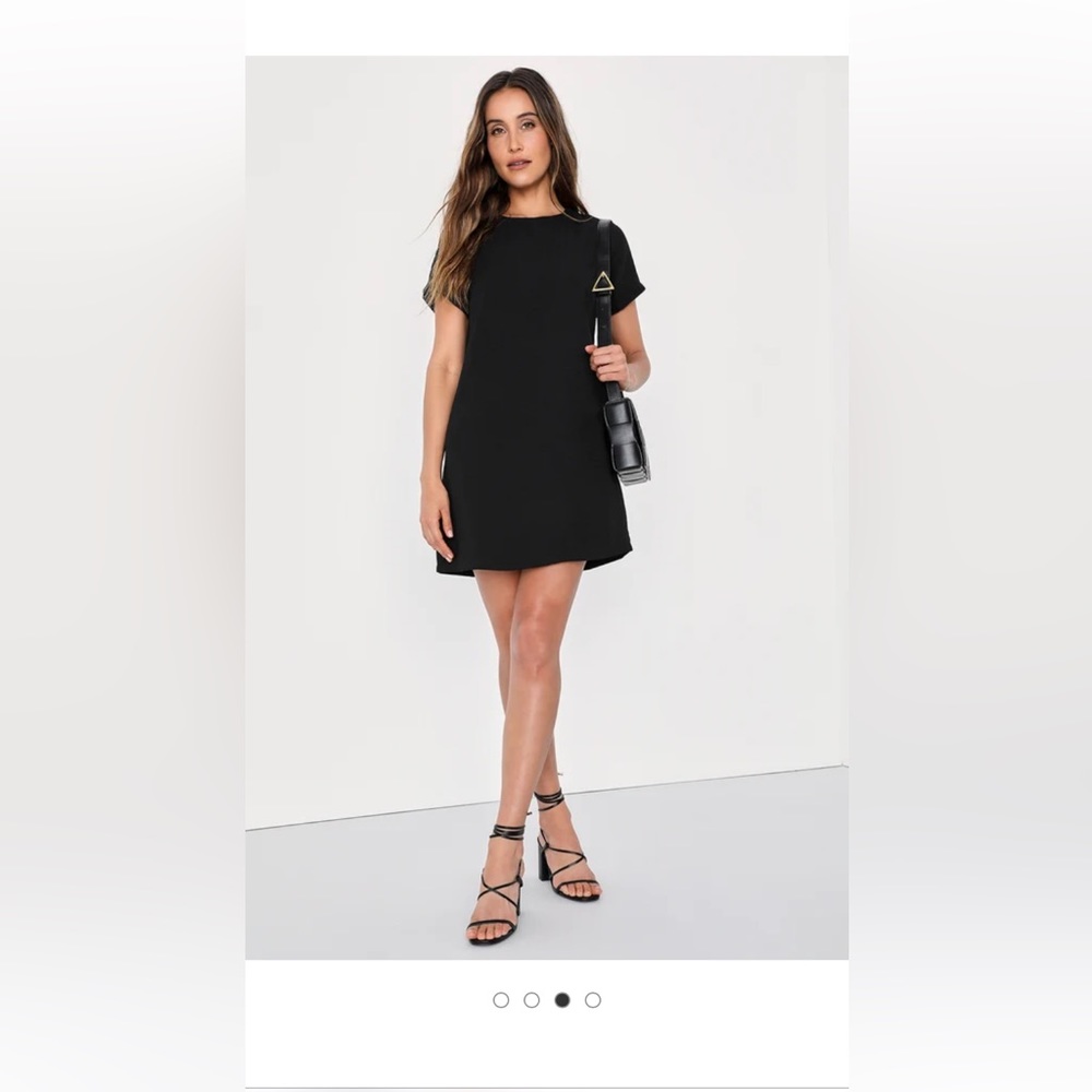 Lulus Shift and Shout Black Shift Dress